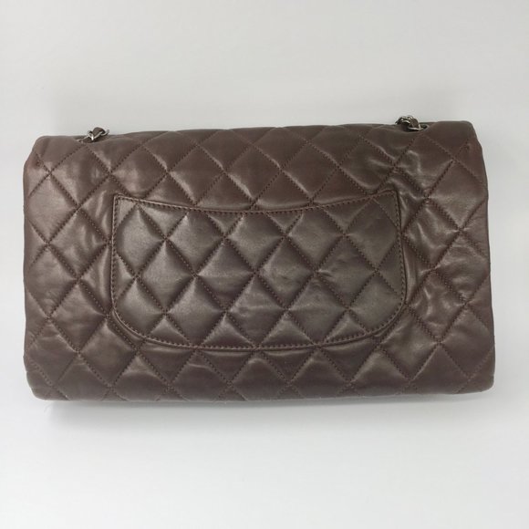 ❗️Sold❗️Chanel Lambskin flap Maxi size Flap - Brown - Picture 4 of 17